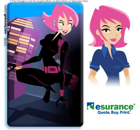 erin esurance animation illustration vector spy commercial free vector files, free vector, free vector images