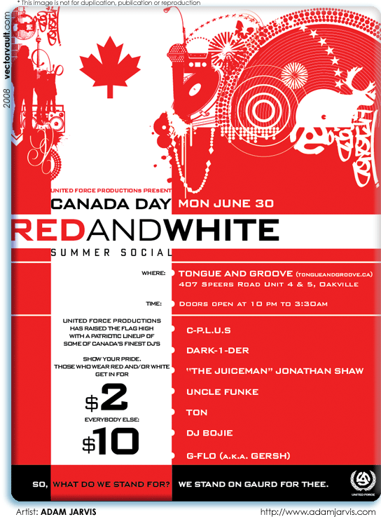 canada day flyer united force vectorvault free vector files free vector free vector images