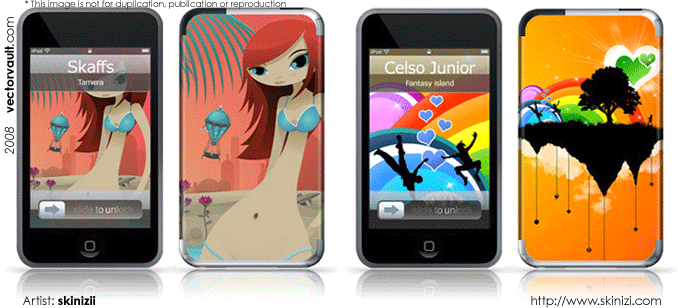 skinizii ipod touch skins vector art vectorvault