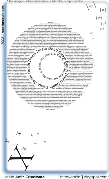 death star in typography vectorvault