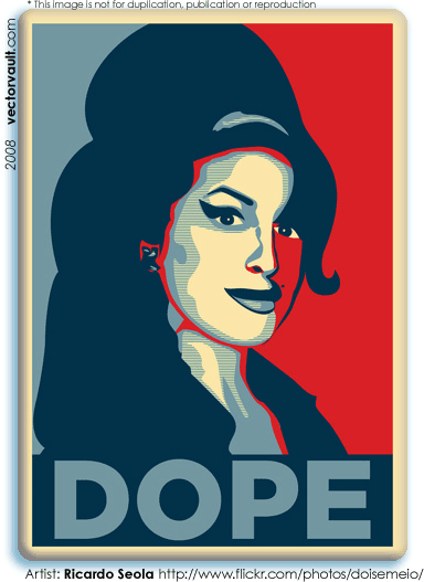 amy winehouse barack obama poster shepard fairey