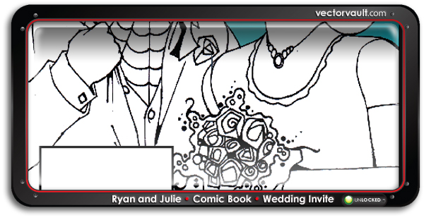 comic book wedding invitation