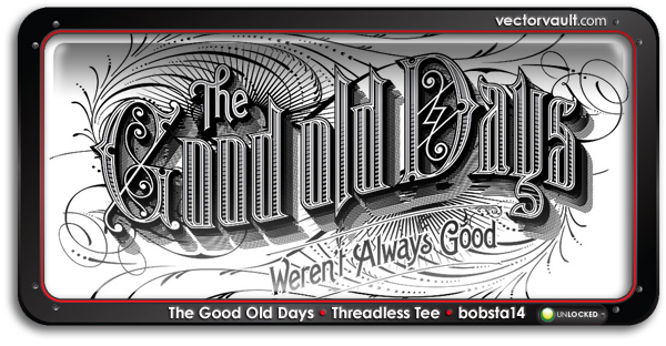 good-old-days threadless loves vintage t-shirt