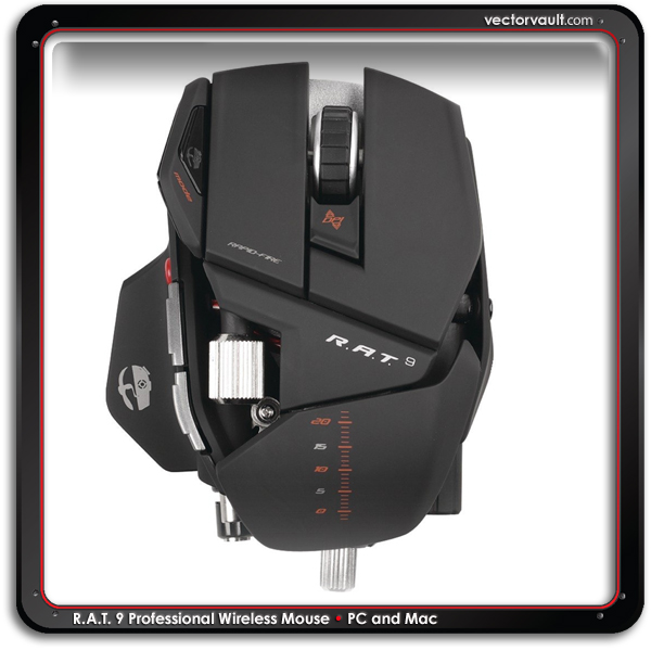 Mad Catz R.A.T. 9 Professional Wireless Gaming Mouse for PC and Mac