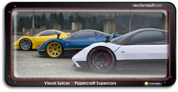 Papercraft Pagani Zonda Supercars by VisualSpicer (VIDEO)