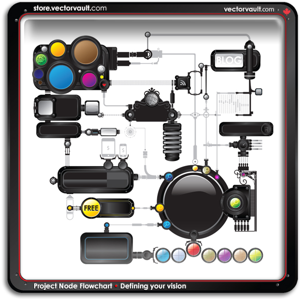 buy-vector-node-flowchart-search-vector-free-vector