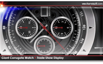 Globalshop – Giant Corrugate Watch – Trade Show Display