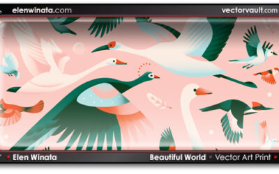 Beautiful World – Vector Art Prints by Elen Winata