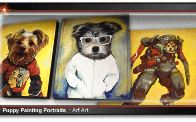 Custom Puppy Portraits – Collage Paintings