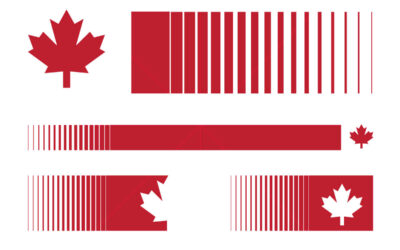 Vector Canadian gradient graphic set