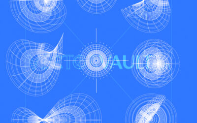 Vector 3D Wireframe Distortions