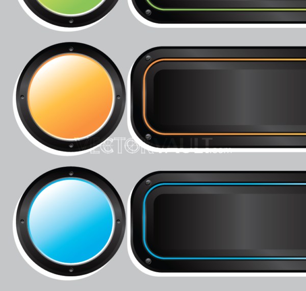 Vector Button and riveted plate trio - Image 4