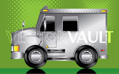 Vector Cute Armoured Truck illustration