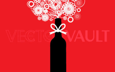 Vector Wine Bouquet Silhouette Graphic Illustration